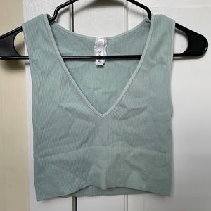 Nikibiki Women’s Light Blue Ribbed Crop Tank